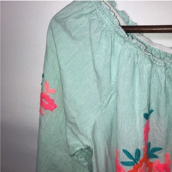 Women's Shoreline Green & Pink Embroidered Dress - Picture 8 of 10